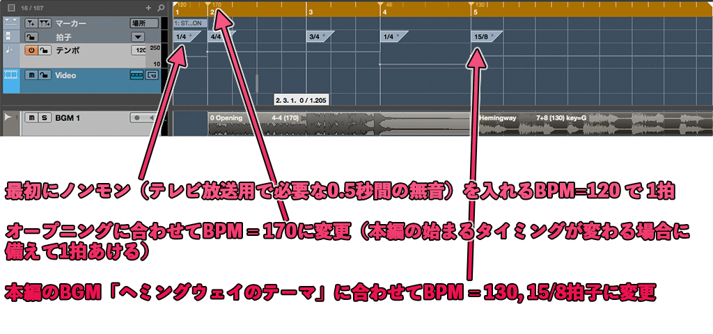 BPMを曲に合わせて変更する